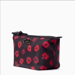 NWT Kate Spade Black & Red Wilson Road Mini Poppy Pouch